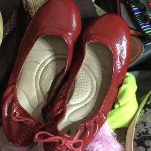 Red Ballet Style Slipper Shoes